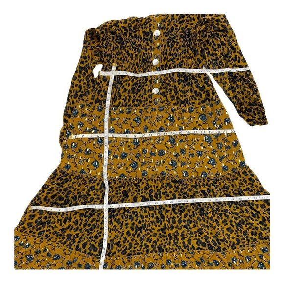 Women’s Leopard Floral Maxi Dress w/Elastic waist. Size M - Picture 12 of 13